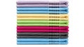 Stack of Colorful Microfiber Cleaning Towels Royalty Free Stock Photo