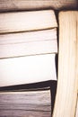 A stack of colorful old books Royalty Free Stock Photo