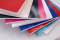 Stack of Colorful Paper Sheets Background Royalty Free Stock Photo