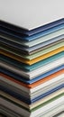 Stack of colorful paper sheets closeup Royalty Free Stock Photo