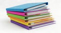 Stack of Colorful Ring Binders Filled with Documents, Office Organization Royalty Free Stock Photo