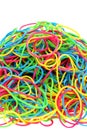 Stack of colorful rubber bands Royalty Free Stock Photo