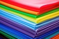 a stack of colorful silicone rubber sheets