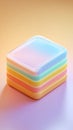 Colorful Stacked Square Containers - A Vibrant Composition Royalty Free Stock Photo