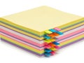 Stack of colorful sticky notes isolated on white background Royalty Free Stock Photo