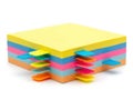 Stack of colorful sticky notes isolated on white background Royalty Free Stock Photo