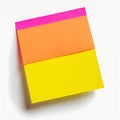 Stack of Colorful Sticky Notes Isolated on White. Generative ai