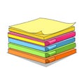 Stack of Colorful Sticky Notes Royalty Free Stock Photo