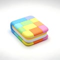 Stack of colorful sticky notes on white background Royalty Free Stock Photo