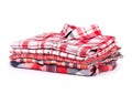 A stack of colorful t shirts, shot in studio Royalty Free Stock Photo