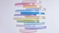 Stack of Colorful Transparent Round Plastic Discs Showing Layered Pattern Royalty Free Stock Photo