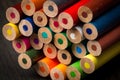 Stack of coloring pencils Royalty Free Stock Photo