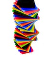 Stack of Coloured Cast Acrylic Sheet Royalty Free Stock Photo