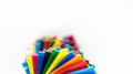 Stack of Coloured Cast Acrylic Sheet Royalty Free Stock Photo