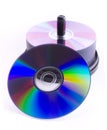 Stack compact discs Royalty Free Stock Photo