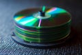 Stack of compact discs Royalty Free Stock Photo