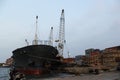 stack of containers at sunda kelapa port