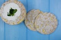 Stack of a corn crackers Royalty Free Stock Photo