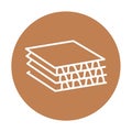 Stack Of corrugated boards line black icon. Sign for web page, mobile app, button, logo