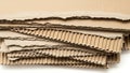 Stack of corrugated cardboard sheets Royalty Free Stock Photo