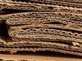 Stack of corrugated cardboard sheets Royalty Free Stock Photo