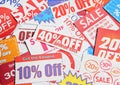Stack of coupons Royalty Free Stock Photo