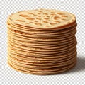 Stack of crackers isolated on white background Royalty Free Stock Photo