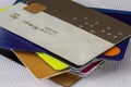 Stack of credit cards Royalty Free Stock Photo