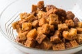 Stack of Crispy Rye Crouton Bread Biscuits Royalty Free Stock Photo