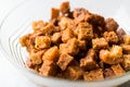 Stack of Crispy Rye Crouton Bread Biscuits Royalty Free Stock Photo