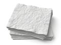 Stack of crumpled paper sheets isolated on white background Royalty Free Stock Photo
