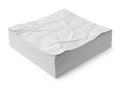 Stack of crumpled white paper sheets Royalty Free Stock Photo