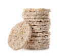 Stack of crunchy rice cakes Royalty Free Stock Photo