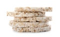 Stack of crunchy rice cakes Royalty Free Stock Photo