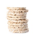 Stack of crunchy rice cakes Royalty Free Stock Photo