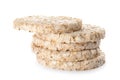 Stack of crunchy rice cakes Royalty Free Stock Photo