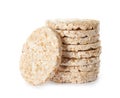 Stack of crunchy rice cakes Royalty Free Stock Photo