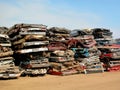 Stack of crushed cars