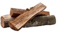 Stack of cut firewood, isolated Royalty Free Stock Photo