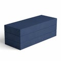 Stack of dark blue rectangular blocks Royalty Free Stock Photo