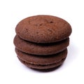 Stack of dark chocolate cookies Royalty Free Stock Photo
