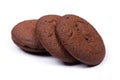 Stack of dark chocolate cookies Royalty Free Stock Photo