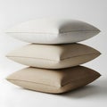 Stack of decorative pillows, isolated on white background Royalty Free Stock Photo