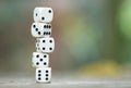Stack of dice Royalty Free Stock Photo