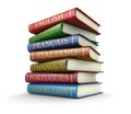 Stack of dictionaries (clipping path included)