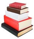 Stack different sizes books isolated
