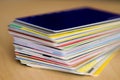 A stack of discount cards Royalty Free Stock Photo