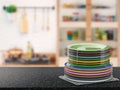 Stack of dishes Royalty Free Stock Photo