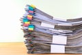 Stack document of account include sales Royalty Free Stock Photo