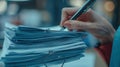 The Stack of Documents.AI generated image Royalty Free Stock Photo